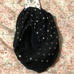 Black and Silver Infinity Scarf